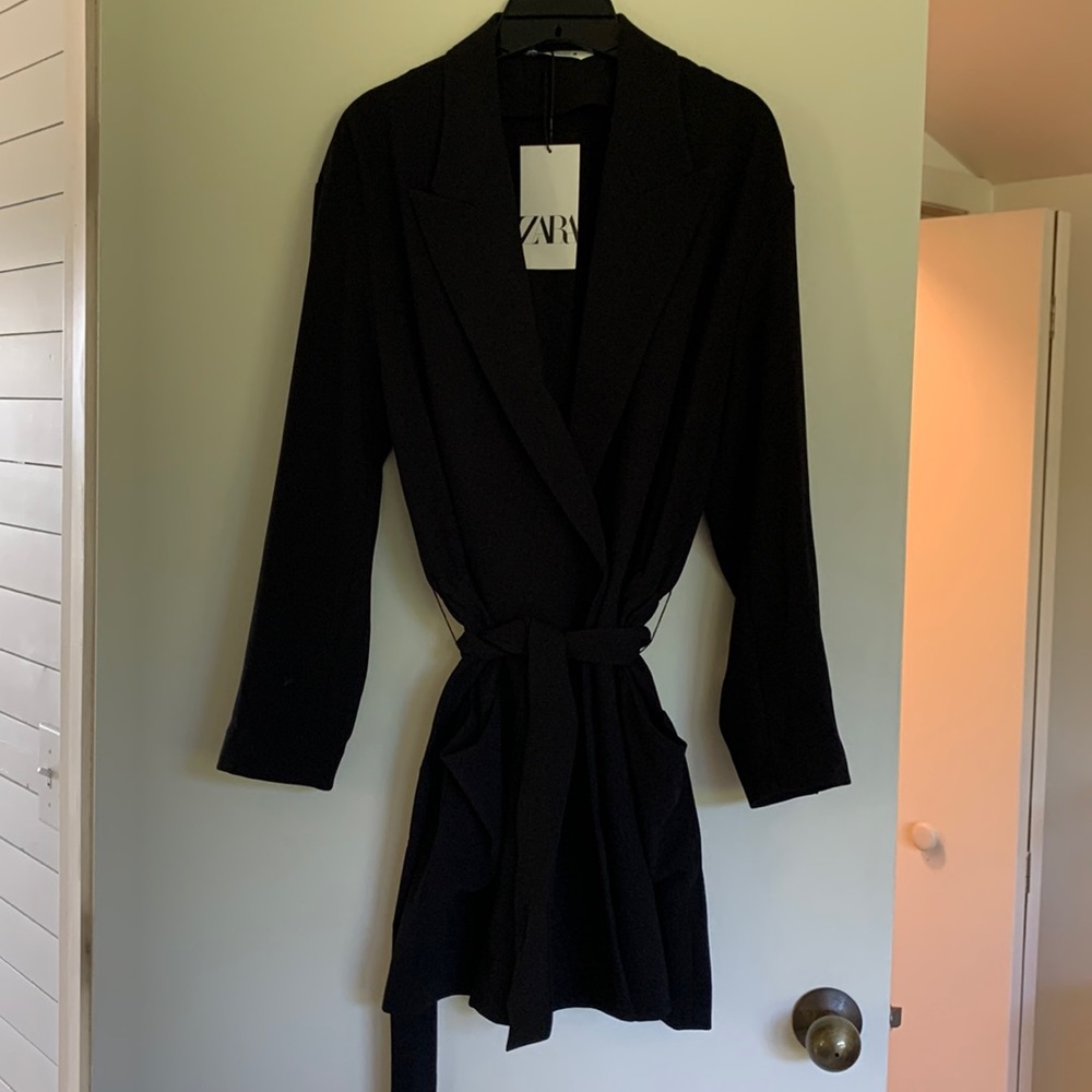 Zara wrap coat with pockets